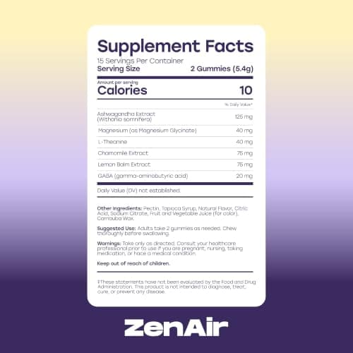 Calming Gummies for Travel | Jet Lag Relief & Remedy Gummies | Airplane Travel Essentials | Long Flight Must Haves | GABA, L-Theanine, Ashwagandha, Lemon Balm & Magnesium | Sugar Free, 30 Count - Thumbnail 5