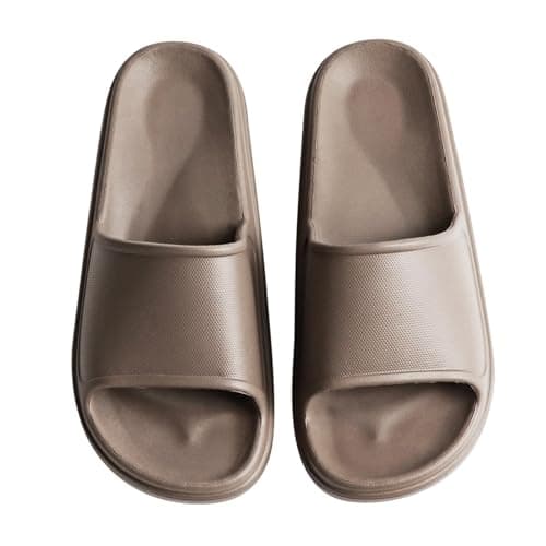 GETOEU Cloud Slides for Women and Men Pillow Slides Slip-Resistant Shower Shoes Recovery Slide Sandals Cushioned Thick Pillow Slippers Comfort Indoor and Outdoor Slide,Brown - Thumbnail 6