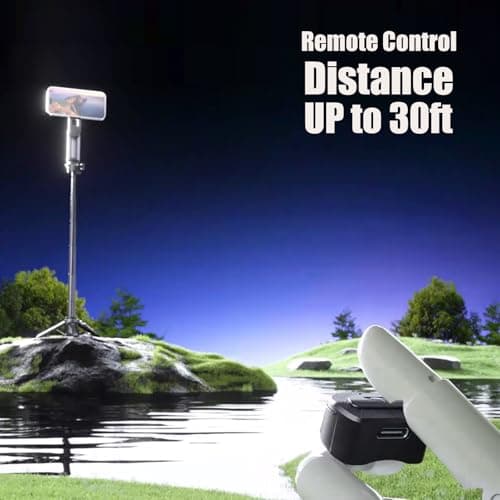 GEYUTHS 4 in 1 Magnetic Tripod Pocket Selfie Stick Extendable Cell Phone Stand Portable Camera Grip Handle with Wireless Detachable Remote Control for Photograph/Live Streaming/Video/Travel (Black) - Thumbnail 4