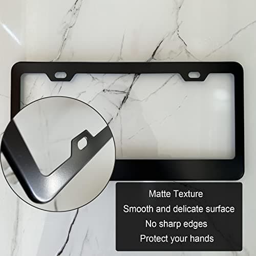 XHuiZio Ministry of Magic Authorized Muggle Vehicle License Plate Frame for Women/Men, Black Stainless Steel Car Tag Frame, 6"x12" 2 Holes & Screws Fits Standard US/CA - Thumbnail 4