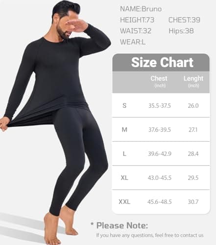 CYPER SUN Men‘s Thermal Compression Shirts 5 Pack Fleece Lined Base Layer for Cold Weather, Winter Workouts & Outdoor Activities Large - Thumbnail 5