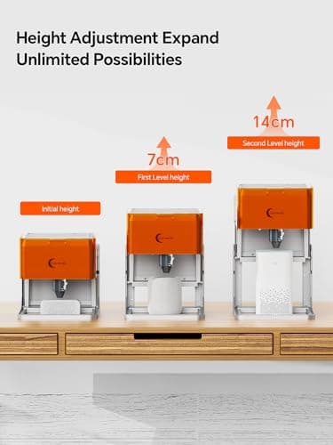 Carverall 5W Desktop Laser Engraver with Camera, WiFi & AI, A1 Pro AA Beginner Smart Laser Engraver Machine for Home DIY, Beginners, Personal Gifts Engraves Wood/Leather/Paper/Glass/Food, Class 1 - Thumbnail 4