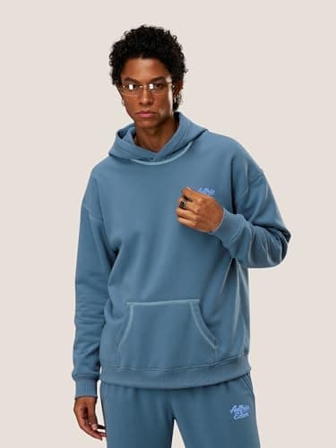 Aelfric Eden Womens Sweatsuits 2 Piece Set Oversized Fleece Hoodie and Sweatpants Track Suits Sweat Matching Lounge Pants Fall Blue Grey Large - Thumbnail 3