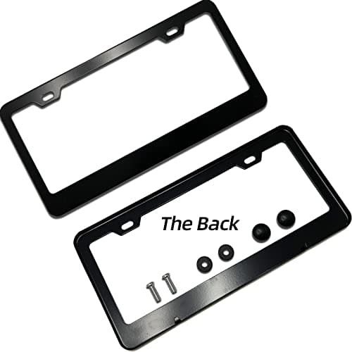XHuiZio Ministry of Magic Authorized Muggle Vehicle License Plate Frame for Women/Men, Black Stainless Steel Car Tag Frame, 6"x12" 2 Holes & Screws Fits Standard US/CA - Thumbnail 2