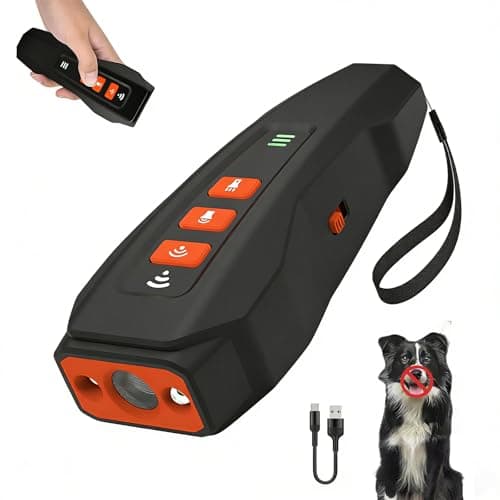EGBULL Ultrasonic Dog Bark Deterrent, No Collar Training Device 3 Modes
