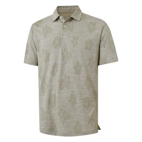 M MAELREG Mens Golf Polo Shirts with 3 Button Heather Breathable Performance Collar Golf Shirts for Men Dry Fit - Image 1