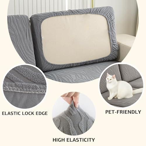 UWWGKK Modular Sofa Cover Sectional Couch Slipcovers for Dogs Pet Friendly - Thumbnail 3