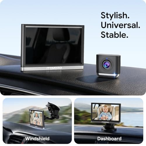 Itomoro 2026 New Upgraded Baby Car Camera, 1080P HD Car Camera for Baby with 4.3 Inch Display, Rear Facing Car Baby Monitor with Infrared Night Vision, Wide Angle View, Easy Install, Silver & Black - Thumbnail 3