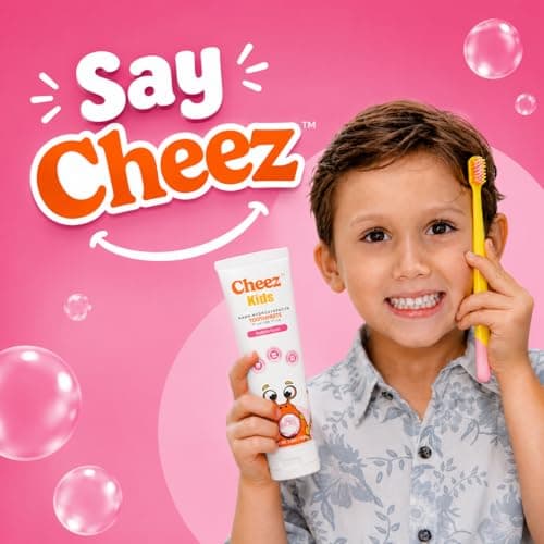 Cheez Oral Care Kids Nano Hydroxyapatite Toothpaste with Xylitol, Fluoride Free Safe to Swallow Mineral Toothpaste, Gentle Enamel Care, Bubble Gum Flavor - Thumbnail 4