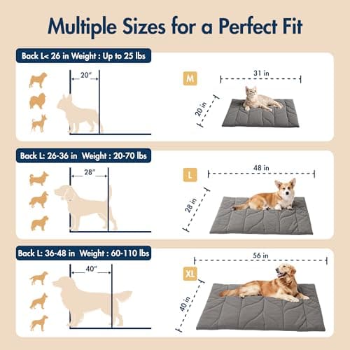 Vagascape Dog Pad (48"x28") - Waterproof Heated Mat & Pet Bed for Indoor and Outdoor Use, Chew Resistant Cord, Machine Washable Cover with Wheat Pattern Quilting, for Cats and Pets - Thumbnail 4