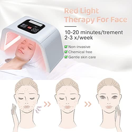 FXXXCUWUU Led-Light-Therapy, Red Light Therapy for Face 7 in 1 Colors LED Facial Skin Care Tool Facial Neck Body Hand Skincare Mask - Thumbnail 3