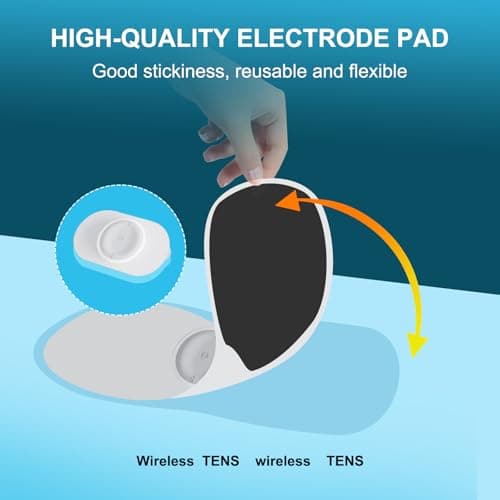 TENS Unit - Wireless Muscle Stimulator for Pain Relief, Dual Channel 16 Intensity Tens EMS Machine, LED-Display Rechargeable Cordless Portable Massager for Feet, Leg, Shoulder, Lower Back, Neck - Thumbnail 6