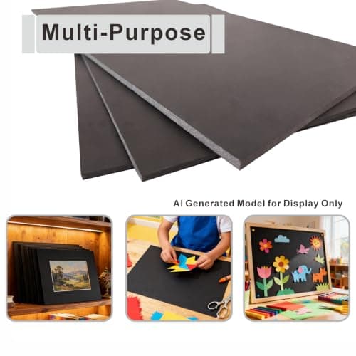 Black Poster Board 11 x 14 in, ZXUNLIEH 12 Pack Foam Board, 3/16'' Thick - Thumbnail 4