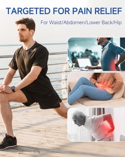 MOTAYU Heating Pad for Back Pain Relief & Period Cramps, 5 Heat Levels & 5 Timer Settings, Auto Stop Function, Targeted Waist/Back Pain Relief, Easy to Use at Home - Thumbnail 2