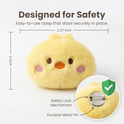 30 Pcs Animal Plush Brooch for Party Favors,Carnival Prizes Stuffers Claw Machine Prizes,Classroom Kawaii Brooch Bulk for Birthday Goodie Bags Pinata, Multi-color, 2.3x2" - Thumbnail 5