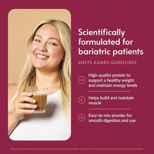 Bariatric Advantage High Protein Meal Replacement Drink Mix - Protein Powder Whey Isolate for Gastric Bypass & Sleeve Gastrectomy Patients - 28 Servings with 27 g Protein - Iced Latte - 44.44 oz - Thumbnail 3
