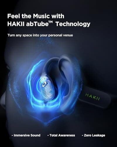 HAKII Sole Bone Conduction Headphones, Open-Ear Bluetooth & MP3 Wireless Sport Headphones for Running & Workout, IP68 Swimming Headphones, 32GB, Long 10H Playtime - Thumbnail 5