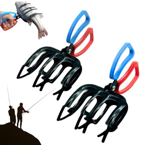 Pomeyard Valentines Day Gifts for Him 3 Claw Fish Gripper, Metal Fishing Pliers Gripper Catch Fish Control Clamp, Fishing Pliers Tool Fishing Accessories for Most Freshwater Fish Grip Tackle Holder - Image 1