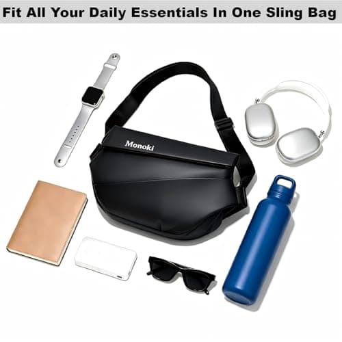Monoki Crossbody Bag for Men Women,Sling Bag for Men with Adjustable Strap - Thumbnail 6