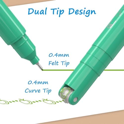 AECHY 18PCS Curve Highlighter Pen Set, Dual Tip Marker Pens with 18 Different Curve Shapes & 18 Colors Mark Lines, Aesthetic Curve Marker Highlighter for Journal Planner School Supplies - Thumbnail 2