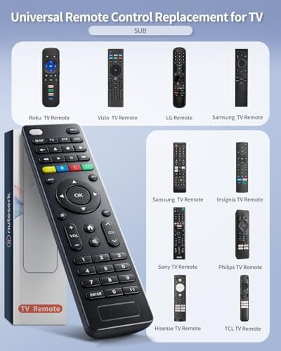 Universal TV Remote Control Compatible with Samsung, LG, Sony, Vizio, Hisense, TCL, Philips, RCA, Sharp, Onn, Westinghouse, Element, Sanyo, Emerson, and More Brands - Thumbnail 3