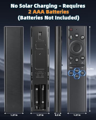Replacement Remote Control for Samsung Smart TVs – Ready to Use, Universal Remote Compatible with Samsung Frame Curved QLED Crystal UHD TVs - Thumbnail 5