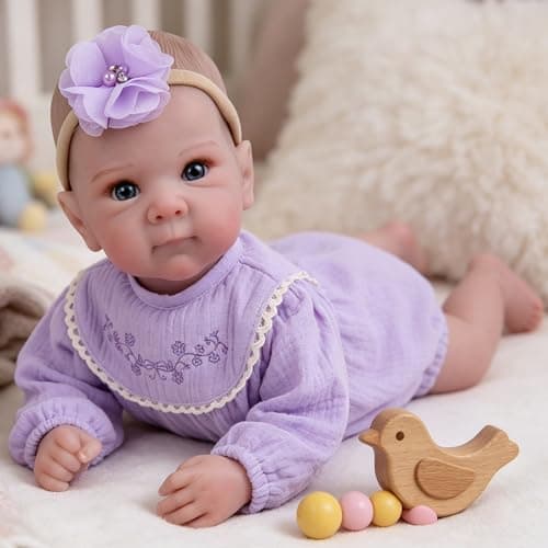 Milidool Lifelike Reborn Baby Dolls- 20Inch Cute Soft Vinyl Realistic Baby Doll Poseable Real Life Baby Dolls with Complete Accessories for 3+ Years Old Gifts - Thumbnail 2