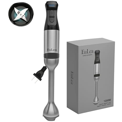 EuLea 2026 New Immersion Hand Blender, 1200W with 5-Speed Settings, Stainless Steel Blades,with scratch-resistant design, Gift Box Packaging. An Ideal Choice for Blending Soup, Mayonnaise - Image 1