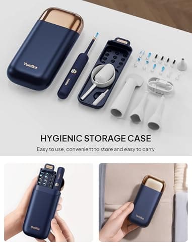 Ear Wax Removal Tool Camera, Visible Ear Cleaner Earwax Remover Kit with Tweezers, Flexible Ear Scope Otoscope with Light, Portable Cleaning Kit Earpick for Adults & Kids - Thumbnail 5