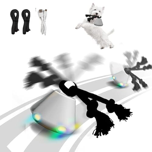 Hanarook Interactive Dog Toys, Automatic Moving Rolling Dog Toys to Keep Them Busy, Motion-Activated Bouncing Vibrating Dog Ball for Small/Medium/Large Dogs (Flying Saucer) - Image 1