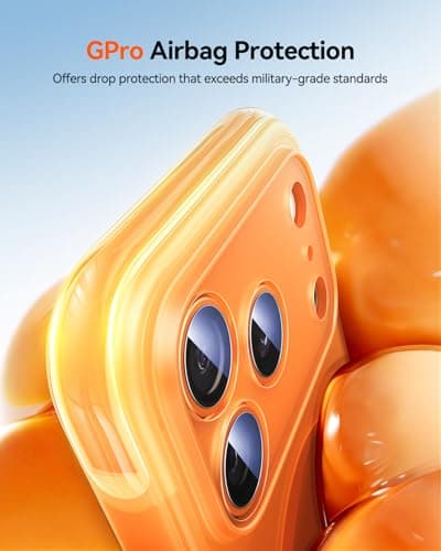 Gadged GPro Air for iPhone 17 Pro Max Case with Screen Protector, [Full Camera Protection] Fit for MagSafe, Mil-Grade Drop Tested, Shockproof Matte Cover for iPhone 17 Pro Max Phone Case 6.9'' Orange - Thumbnail 2