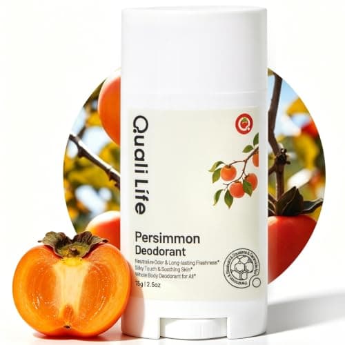 Aluminum-Free Persimmon Deodorant – Long-Lasting Odor Control for Nonenal & Body Odor, Non-Staining & Non-Sticky for Women and Men, Clean Tangerine Scent, 2.6 oz - Image 1