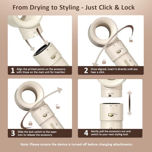 5 in 1 Multi Hot Air Styler Wrap, 110,000 RPM High-Speed Hair Dryer Brush with Auto Wrap Curlers & Blow Dryer Brush with Travel Case, Fast Drying & Frizz-Free Styling, No Heat Damage for Women - Thumbnail 3