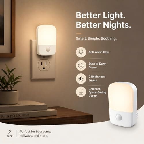 Specmsky Night Lights Plug into Wall, 2 Pack - Thumbnail 2