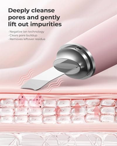 Skin Scrubber Face Spatula & Silicone Facial Cleansing Brush 2 in 1，Blackhead Remover Tool for Facial Deep Cleansing,IPX7 Waterproof Exfoliating Massager for Women and Men (7 Modes Gentle Exfoliating) - Thumbnail 5