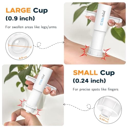 YARKOR Bug Bite Suction Tool 2 Packs, Natural Itch Relief & Swelling Sucker in 30s– Portable Bite & Sting First Aid – Venom Extractor for Hiking, Camping – Summer Essentials for Kids & Adults - Thumbnail 6