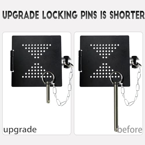 2Pack RV Bumper end Cap, Upgrade Locking Pins Aluminum Camper Bumper end Caps - Fits Standard RV 4inch Square Bumpers, Travel Trailer RV Bumper Cap Sewer Cover, with Vent Holes for Travel Accessories - Thumbnail 2