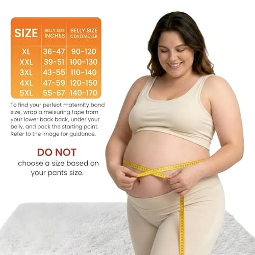 Pregnancy Belly Band for Pregnant Women – Maternity Support Belt for Belly, Back & Pelvic Pain Relief – Breathable Adjustable Pregnancy Band for Abdominal & Lower Back Support（Fits Waist 36"-47"） - Thumbnail 2