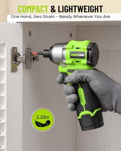 Robustrue 16.8V Max Brushless Impact Driver Kit, 1416 In-lbs Torque, 1/4" Hex Cordless Impact Drill with 2x 2000mAh Batteries, 4100 Max BPM, Power Tool Set for Home Improvement, DIY & Light Automotive - Thumbnail 4