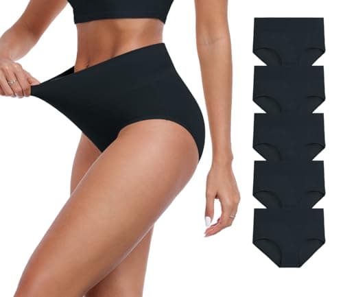 IWOLLENCE Womens Cotton Postpartum Underwear High Waisted Full Coverage Panties Plus Size & Regular - Image 1