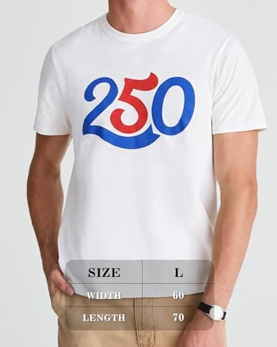 ReefSea 250th Anniversary T-Shirt Patriotic USA Flag Freedom Tee, World Soccer Cup Jersey Independence Lightweight T2501 - Thumbnail 2
