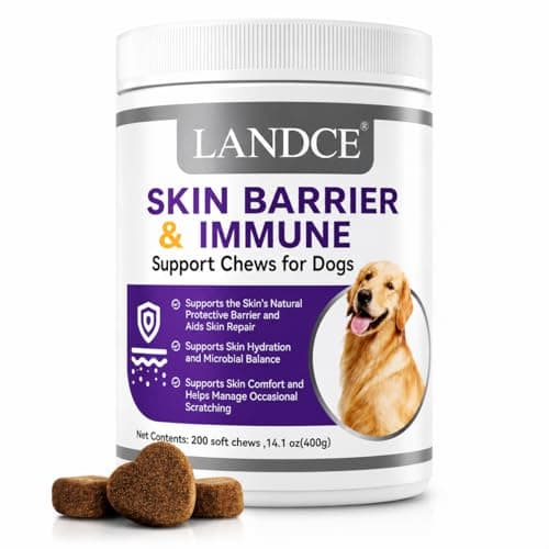 Dog Itchy Skin Support Chews, Skin & Coat Health Supplement for Dogs with Fish Oil, Krill Oil, Zinc & Vitamins, Soft Chews for Dry Skin Support, 200 Count - Image 1