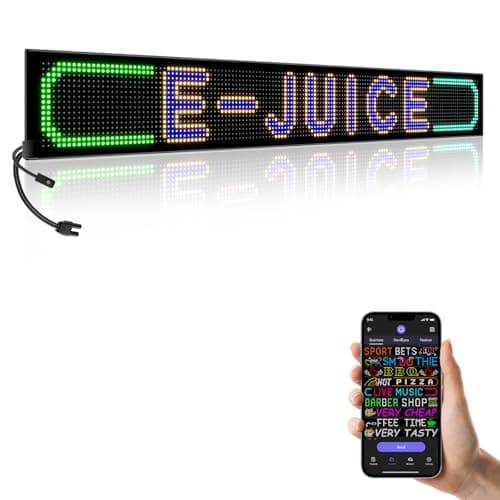 Large Programmable Indoor Windows LED Signs, P10 Resolution LED Sign,Bluetooth APP, for Cars Business Bars Gaming Rooms Restaurants Festivals - Image 1
