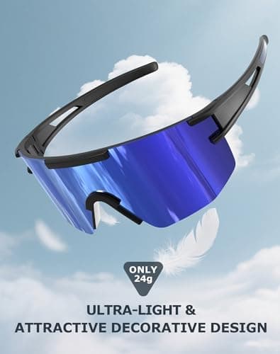 KALIYADI Polarized Sport Sunglasses-Men-Women Running-Sunglasses: Cycling Sun Glasses UV400 Driving Fishing 3packs - Thumbnail 3