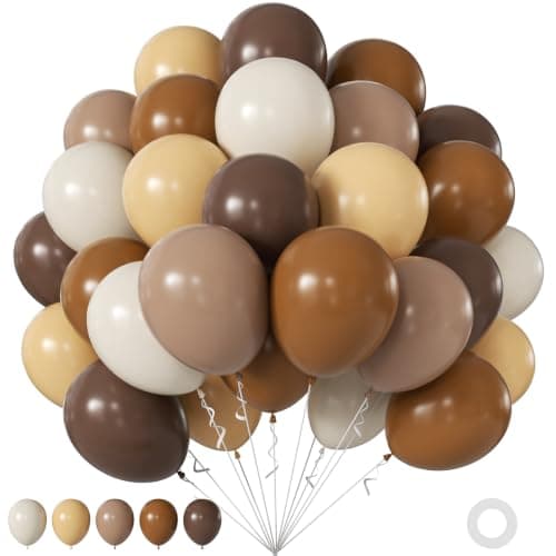 Neutral Brown Balloons for Bear Baby Shower Gender Reveal Party Decoration - Image 1