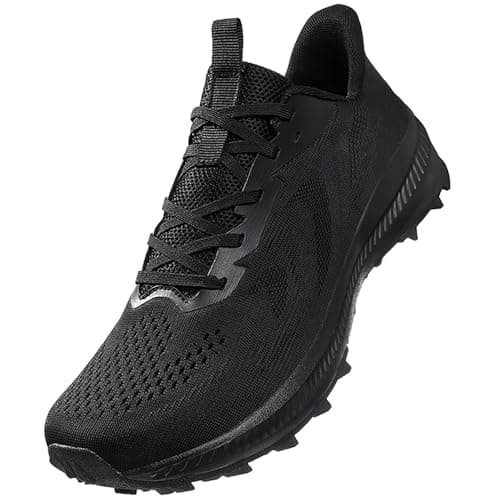 WOWSTICK Orthopedic Wide Toe Box Shoes for Men Arch Support for All Day Standing Running Walking Plantar Fasciitis Workout Athlete Tennis Barefoot Sneakers, 036 Black 40 - Image 1