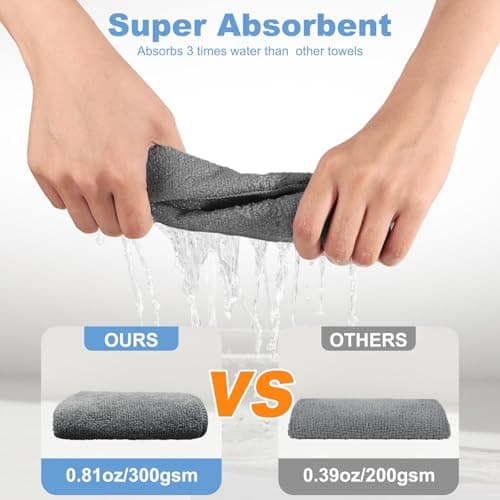 TIVERAIN 10pcs New Upgrade 2-Layer Microfiber Wire Dishcloth,Non-Scratch Wire Dishwashing Rags for Wet and Dry,Metal Scrubbers, Kitchen Miracle Cleaning Dish Rags for Cookware,Sinks, Dishes,Stove,Grey - Thumbnail 5