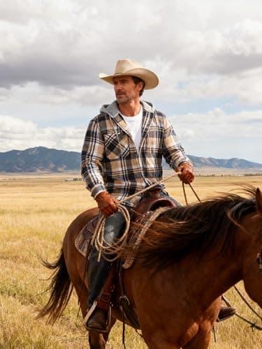 3-Pack Men's Plaid Hooded Button-Up Shirts Long Sleeve Cotton Hoodies Loose Fit Casual Tops Flannel Shirt - Thumbnail 4