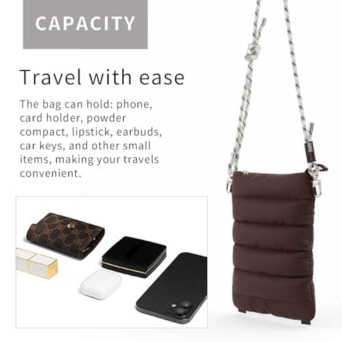 ACUARIO Small Crossbody Bag for Women, Lightweight Nylon Crossbody Bags, Trendy Womens Purse Fashion Sling Bag Handbag for Travel,gym, shopping - Thumbnail 5