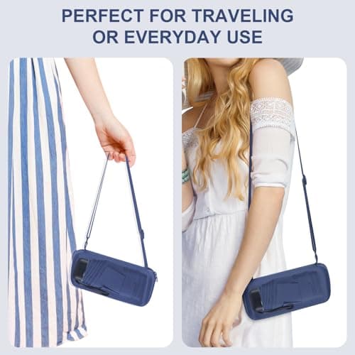 LEAGERA Compact Travel Umbrella with Case - Mini Umbrella for Purse, Small Lightweight &Tiny Design Perfect for Parasol Outdoor Sun&Rain Umbrellas,Dark Blue - Thumbnail 3